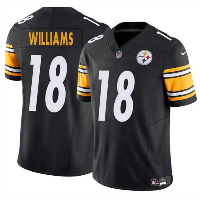 Men & Women & Youth Pittsburgh Steelers #18 Mike Williams Black 2024 F.U.S.E. Vapor Untouchable Limited Stitched Jersey,We sell and wholesale Men & Women & Youth Pittsburgh Steelers #18 Mike Williams Black 2024 F.U.S.E. Vapor Untouchable Limited Stitched Jersey on line form chian!